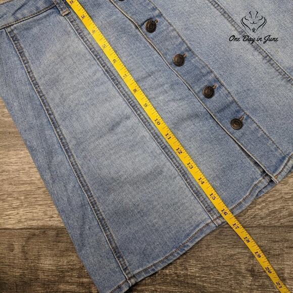 Mossimo Button Front Denim Skirt Size 4 - Picture 4 of 5